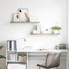 vidaXL Prateleiras parede suspensas 2 pcs 90x23,5x3,8cm MDF carvalho