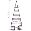 vidaXL Árvore de Natal para decoração 90 cm metal preto