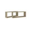 vidaXL Prateleiras parede forma de cubo 2 pcs carvalho sonoma