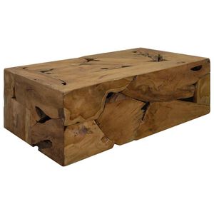 vidaXL Mesa de centro 90x50x30 cm teca genu&iacute;na castanho