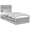 vidaXL Estrutura da Cama com gaveta Cinza Sonoma 90 x 200 cm