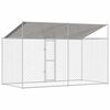 vidaXL Jaula para cão Prateado 400 x 200 x 256 cm Aço Galvanizado