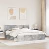 vidaXL Estrutura da Cama com cabeceira Concreto 200 x 200 cm