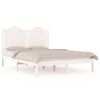 vidaXL Estrutura de cama super king 180x200 cm pinho maci&ccedil;o branco