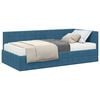 vidaXL Estrutura de Cama de Canto com Colch&atilde;o 2 unid. Azul 90 x 200 cm