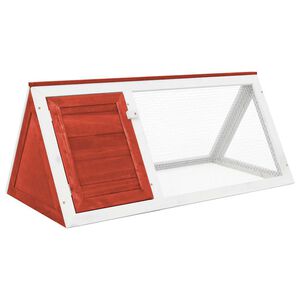 vidaXL Gaiola para coelhos madeira vermelho