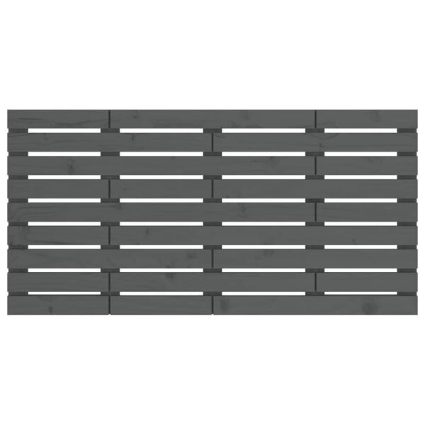 vidaXL Cabeceira de parede 141x3x63 cm madeira de pinho maci&ccedil;a cinza