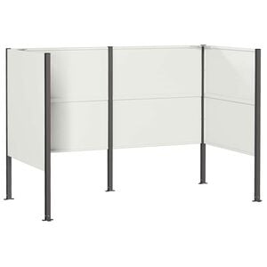 vidaXL Tela para Lixeira 167 x 85 x 113 cm A&ccedil;o Branco