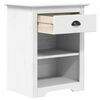 vidaXL Mesa de cabeceira BODO 53x38,5x67 cm pinho maci&ccedil;o branco