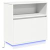 vidaXL Aparador LED Branco 71 x 34,5 x 75 cm Derivados de Madeira