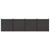 vidaXL Conjunto de Cercas 4 unid. 699 x 186 cm WPC e Alum&iacute;nio Preto