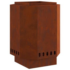 vidaXL Bowl de Fogo Sem Fuma&ccedil;a Ferro Enferrujado A&ccedil;o Corten