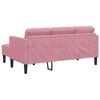vidaXL Conjunto de Sof&aacute;s Rosa P&aacute;lido 173 x 131 x 67 cm Veludo