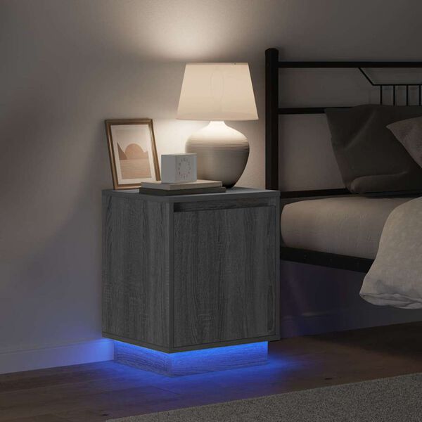 vidaXL Arm&aacute;rio de Cabeceira Cinzeto 39 x 34,5 x 50 cm