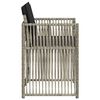 vidaXL Cadeiras de jardim com almofad&otilde;es 4 pcs vime PE cinzento-claro