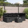 vidaXL Conjunto de Sof&aacute; de Jardim com almofada 7 pcs Rattan Sint&eacute;tico