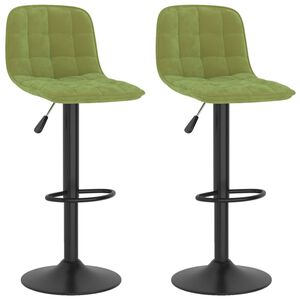 vidaXL Bancos de bar 2 pcs veludo verde-claro