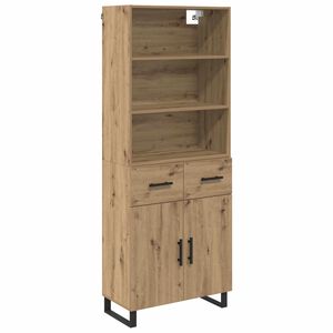 vidaXL Buff&ecirc; com gaveta 2 pcs Carvalho Artesanal Madeira processada