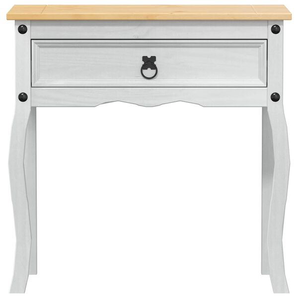 vidaXL Mesa console Branco 73 x 35 x 73 cm Madeira de Pinheiro S&oacute;lida