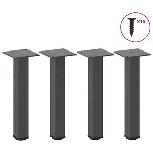 vidaXL P&eacute;s para mesa de centro 4 pe&ccedil;as antracite 30-32 cm a&ccedil;o