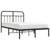 vidaXL Estrutura de cama com cabeceira 120x190 cm metal preto