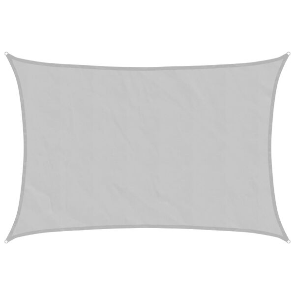 vidaXL Para-sol estilo vela 5x3 m oxford 100% poli&eacute;ster cinzento-claro