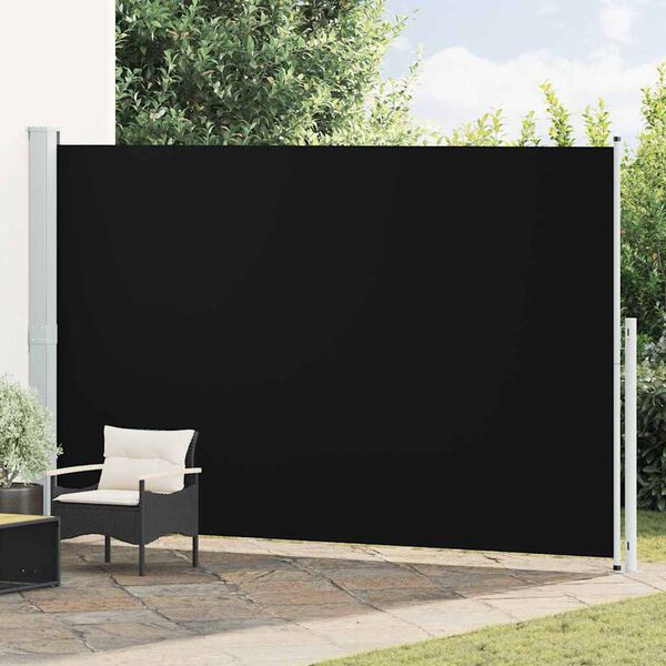 vidaXL Toldo lateral retr&aacute;til para p&aacute;tio 220x500 cm preto