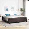 vidaXL Cama Box com colch&atilde;o Marrom Escuro 200 x 200 cm tecido