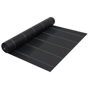 vidaXL Tela para controlo de ervas e ra&iacute;zes PP 2x25 m preto