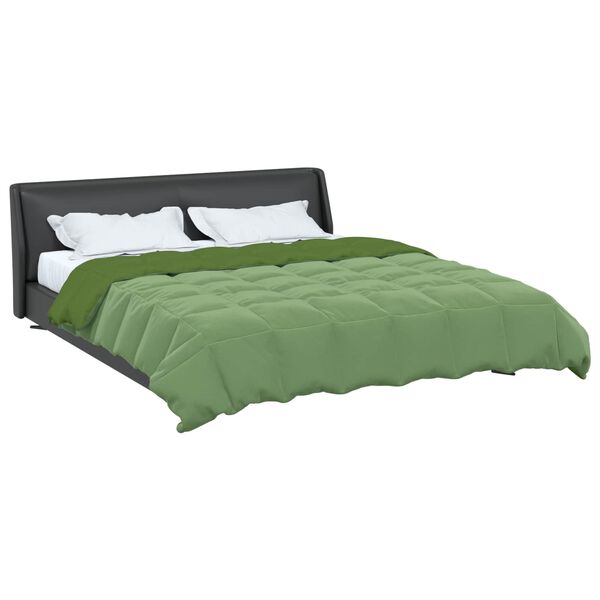 vidaXL Edredom de Inverno Colchonete Verde 200 x 220 cm Microfibra