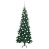 vidaXL &Aacute;rvore de Natal artificial de canto Verde 180 cm PVC e Metal