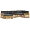 vidaXL Conjunto de Sof&aacute;s para Exterior 6 pcs Branco e Antracite