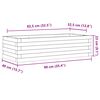 vidaXL Vaso/floreira de jardim 90x40x23 cm madeira de pinho maci&ccedil;a