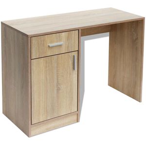 vidaXL Mesa com gaveta e arm&aacute;rio 100x40x73 cm carvalho