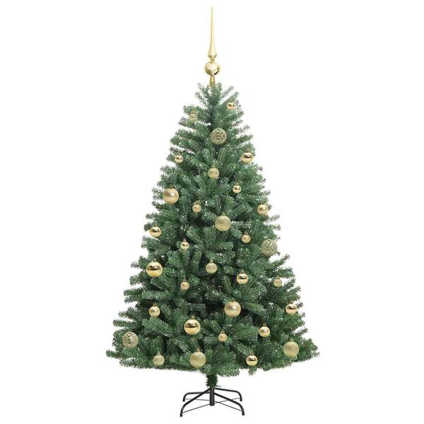 vidaXL &Aacute;rvore de Natal Articulada Artificial Verde 120 cm PVC e Metal