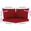 vidaXL 6 pcs conjunto lounge de jardim c/ almofad&otilde;es vermelho tinto