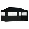 vidaXL Tenda de Festa Preto 292 x 580 x 315 cm Tecido Oxford