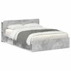 vidaXL Estrutura de Cama com Armazenamento Cinzento Cimento