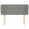 vidaXL Cabeceira de cama c/ abas veludo 83x23x78/88 cm cinzento-claro