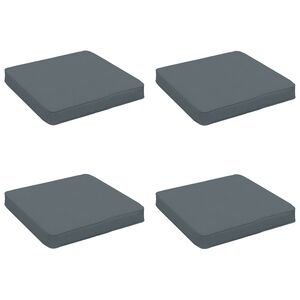 vidaXL Almofadas de Assento de 4 Pe&ccedil;as VUGHT 4 pcs 100% Poli&eacute;ster Azul