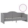 vidaXL Sof&aacute;-cama c/ colch&atilde;o e sa&iacute;da USB 90x200 cm tecido cinza-claro