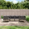 vidaXL 6 pcs conjunto lounge de jardim c/ almofadões vime PE antracite