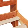 vidaXL Cama com estante sem colchão 75x190cm pinho maciço castanho-mel