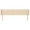 vidaXL Cabeceira de cama c/ abas tecido 163x16x78/88 cm creme