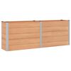 vidaXL Canteiro de jardim elevado Castanho 250 x 50 x 91 cm
