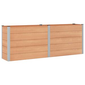 vidaXL Canteiro de jardim elevado Castanho 250 x 50 x 91 cm