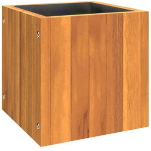 vidaXL Vaso/floreira de jardim 25x25x25 cm madeira de ac&aacute;cia maci&ccedil;a