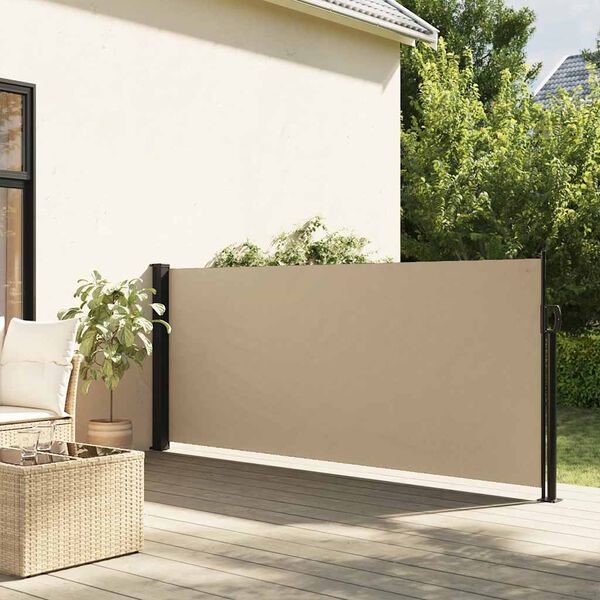 vidaXL Toldo lateral retr&aacute;til 100x300 cm verde-escuro
