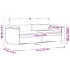 vidaXL Sof&aacute; de 2 lugares 140 cm tecido de microfibra cinza-acastanhado