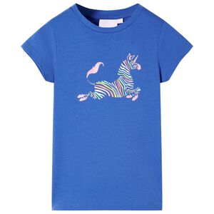 T-shirt para crian&ccedil;a azul-cobalto 104